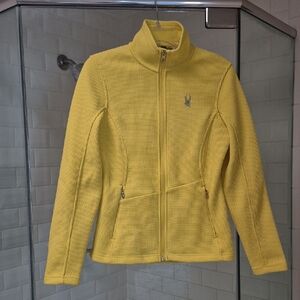 Spyder Core Golden Yellow Sweater Jacket Sz. Medium